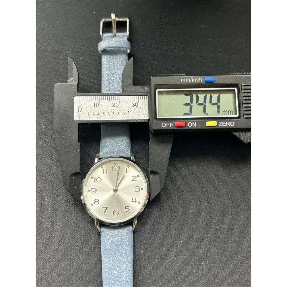 Silver Tone Blue Band Women’s Quartz Watch